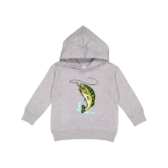 Inktastic Leaping Bass Fish Toddler Hoodie