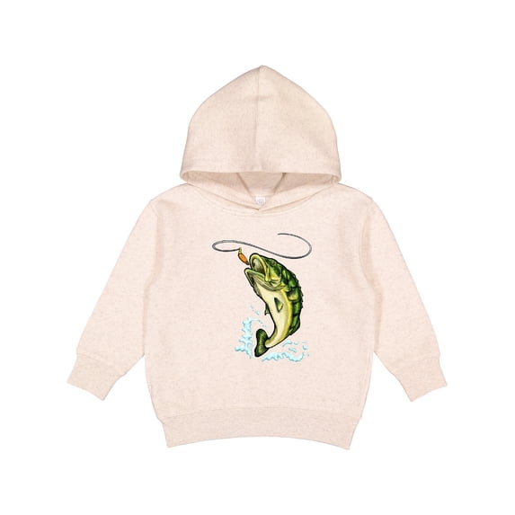 Inktastic Leaping Bass Fish Toddler Hoodie