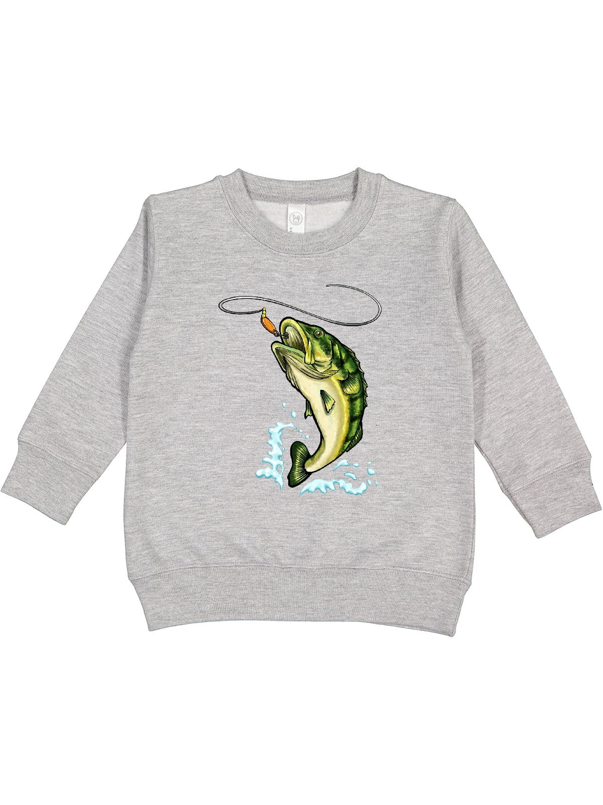 Inktastic Leaping Bass Fish Youth Sweatshirt – Soft Fleece