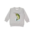 thumbnail image 1 of Inktastic Leaping Bass Fish Toddler Sweatshirt, 1 of 4
