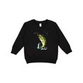 thumbnail image 1 of Inktastic Leaping Bass Fish Toddler Sweatshirt, 1 of 4