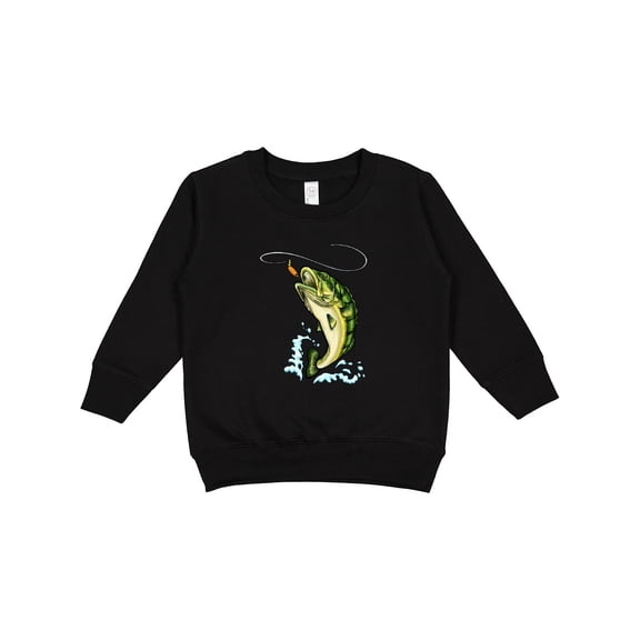 Inktastic Leaping Bass Fish Toddler Sweatshirt