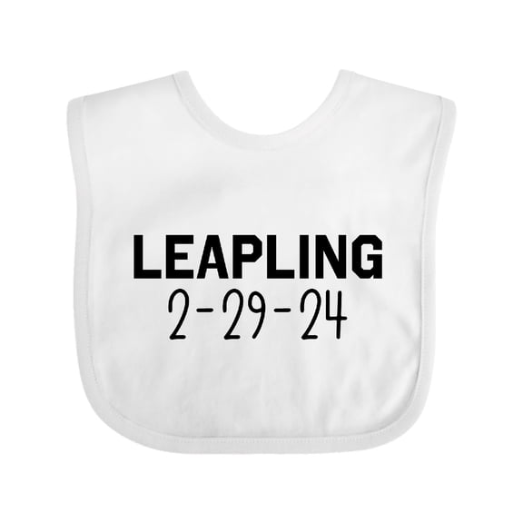 Inktastic Leapling 2-29-24 Leap Year Boys or Girls Baby Bib