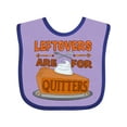 thumbnail image 1 of Inktastic Leftovers Are for Quitters with Pumpkin Pie Boys or Girls Baby Bib, 1 of 4