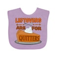 thumbnail image 1 of Inktastic Leftovers Are for Quitters with Pumpkin Pie Boys or Girls Baby Bib, 1 of 4