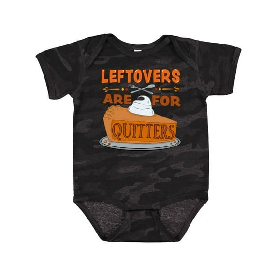 Inktastic Leftovers Are for Quitters with Pumpkin Pie Boys or Girls Baby Bodysuit