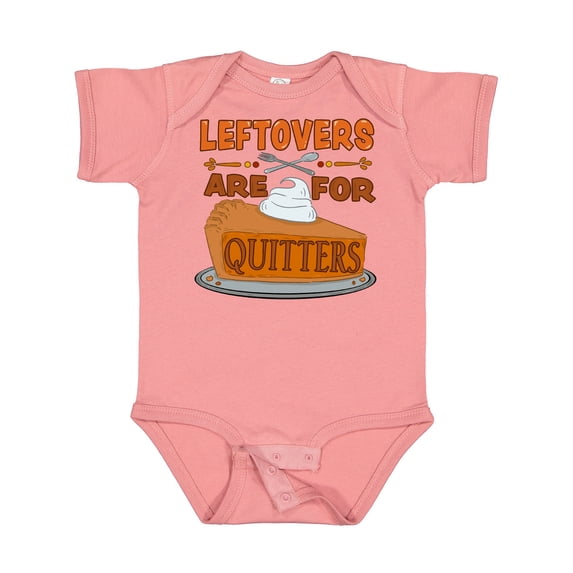 Inktastic Leftovers Are for Quitters with Pumpkin Pie Boys or Girls Baby Bodysuit