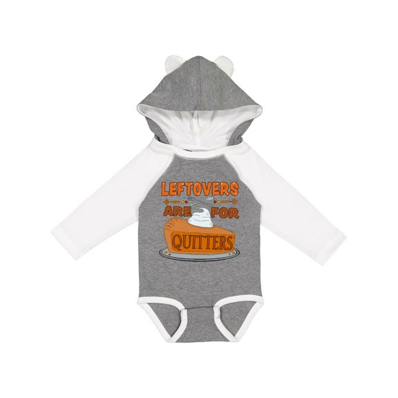 Inktastic Leftovers Are for Quitters with Pumpkin Pie Boys or Girls Long Sleeve Baby Bodysuit