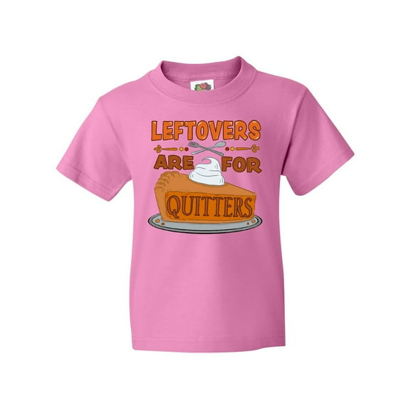 Inktastic Leftovers are for Quitters with Pumpkin Pie Youth T-Shirt