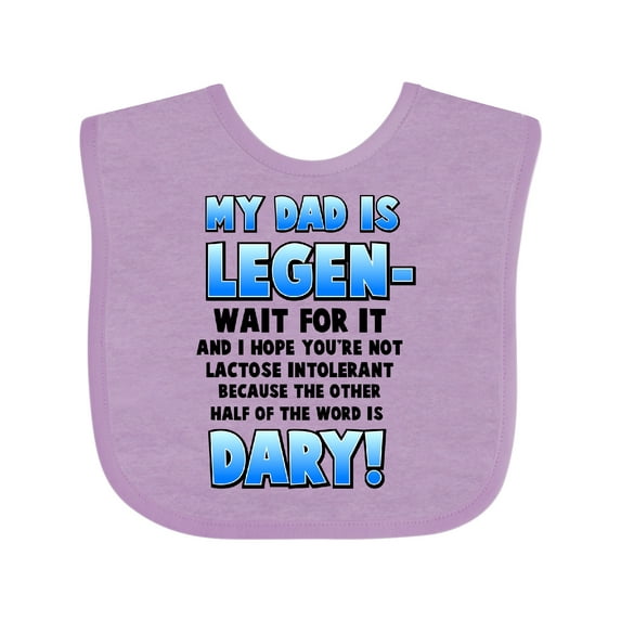Inktastic Legendary Dad Boys or Girls Baby Bib