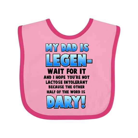 Inktastic Legendary Dad Boys or Girls Baby Bib