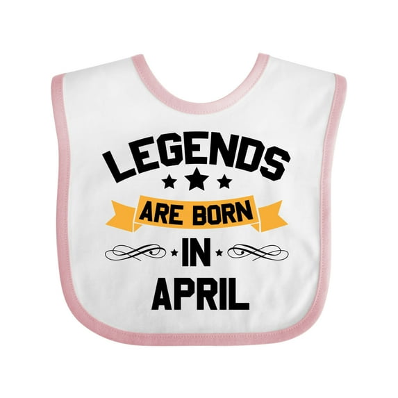 Inktastic Legends Are Born in April Boys or Girls Baby Bib