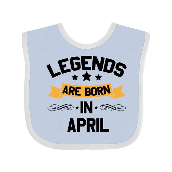 Inktastic Legends Are Born in April Boys or Girls Baby Bib