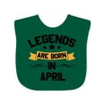 thumbnail image 1 of Inktastic Legends Are Born in April Boys or Girls Baby Bib, 1 of 4