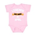 thumbnail image 1 of Inktastic Legends Are Born in April Boys or Girls Baby Bodysuit, 1 of 5