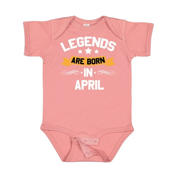 Inktastic Legends Are Born in April Boys or Girls Baby Bodysuit