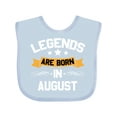 thumbnail image 1 of Inktastic Legends Are Born in August Boys or Girls Baby Bib, 1 of 4