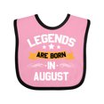 thumbnail image 1 of Inktastic Legends Are Born in August Boys or Girls Baby Bib, 1 of 4