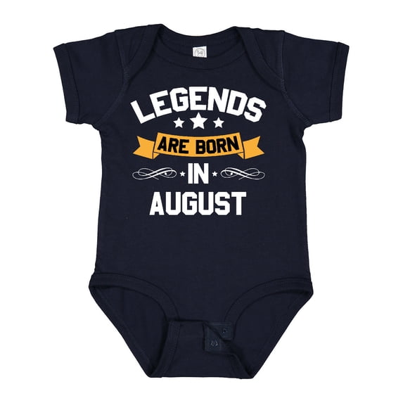 Inktastic Legends Are Born in August Boys or Girls Baby Bodysuit