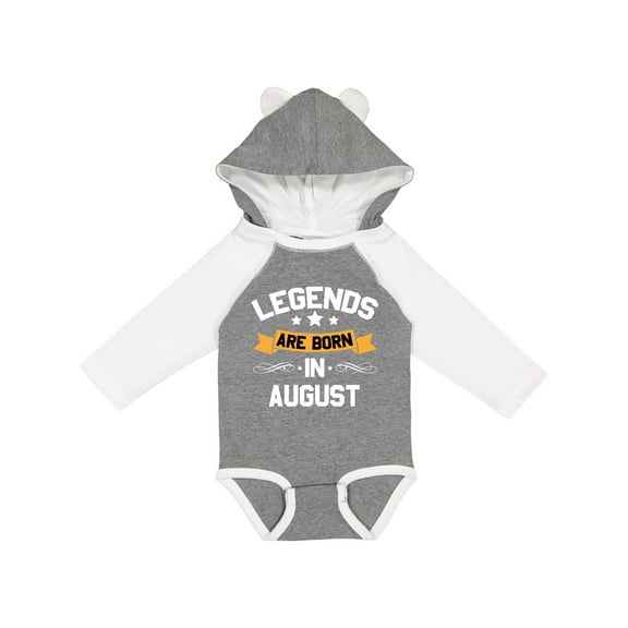 Inktastic Legends Are Born in August Boys or Girls Long Sleeve Baby Bodysuit