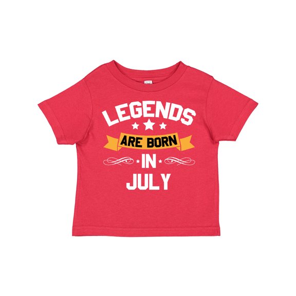 Inktastic Legends Are Born in July Boys or Girls Toddler T-Shirt