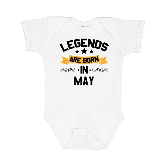 Inktastic Legends Are Born in May Boys or Girls Baby Bodysuit