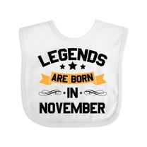 Inktastic Legends Are Born in November Boys or Girls Baby Bib