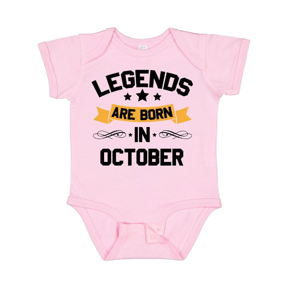 Inktastic Legends Are Born in October Boys or Girls Baby Bodysuit