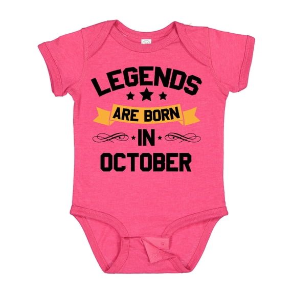 Inktastic Legends Are Born in October Boys or Girls Baby Bodysuit