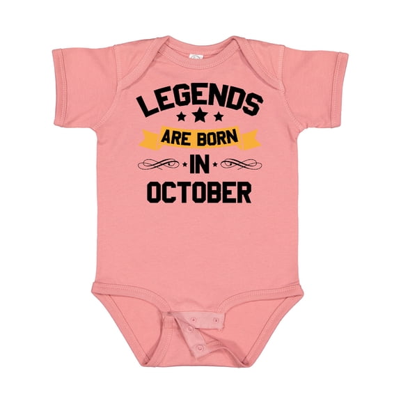 Inktastic Legends Are Born in October Boys or Girls Baby Bodysuit