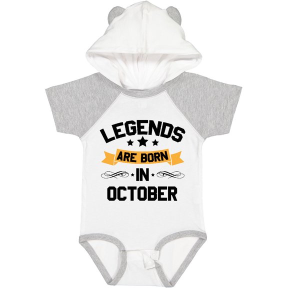 Inktastic Legends Are Born in October Boys or Girls Baby Bodysuit