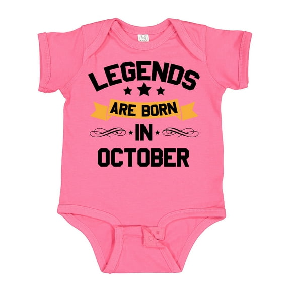 Inktastic Legends Are Born in October Boys or Girls Baby Bodysuit