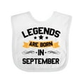 thumbnail image 1 of Inktastic Legends Are Born in September Boys or Girls Baby Bib, 1 of 4