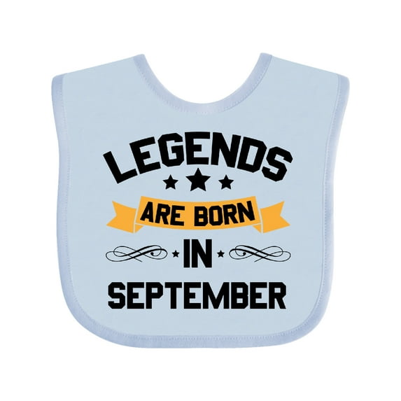 Inktastic Legends Are Born in September Boys or Girls Baby Bib