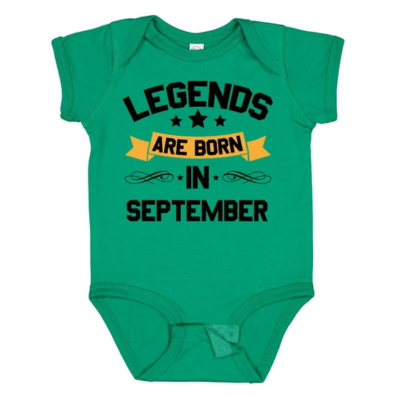 Inktastic Legends Are Born in September Boys or Girls Baby Bodysuit