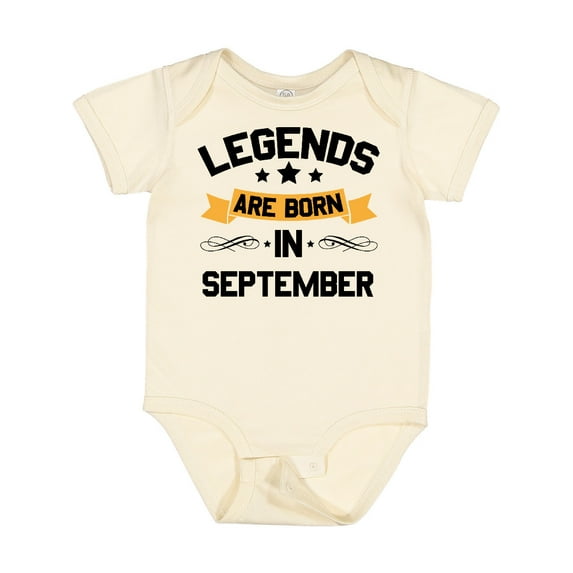 Inktastic Legends Are Born in September Boys or Girls Baby Bodysuit