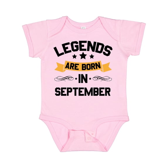 Inktastic Legends Are Born in September Boys or Girls Baby Bodysuit