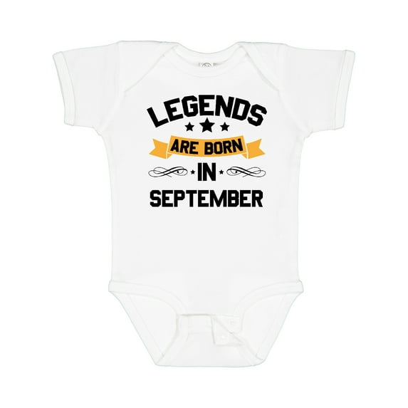 Inktastic Legends Are Born in September Boys or Girls Baby Bodysuit
