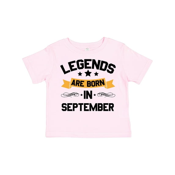 Inktastic Legends Are Born in September Boys or Girls Toddler T-Shirt