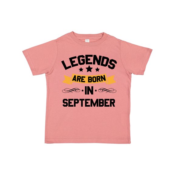 Inktastic Legends Are Born in September Boys or Girls Toddler T-Shirt