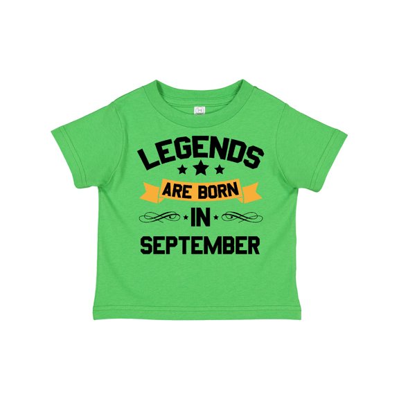 Inktastic Legends Are Born in September Boys or Girls Toddler T-Shirt