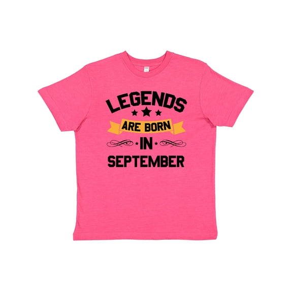 Inktastic Legends Are Born in September Youth T-Shirt