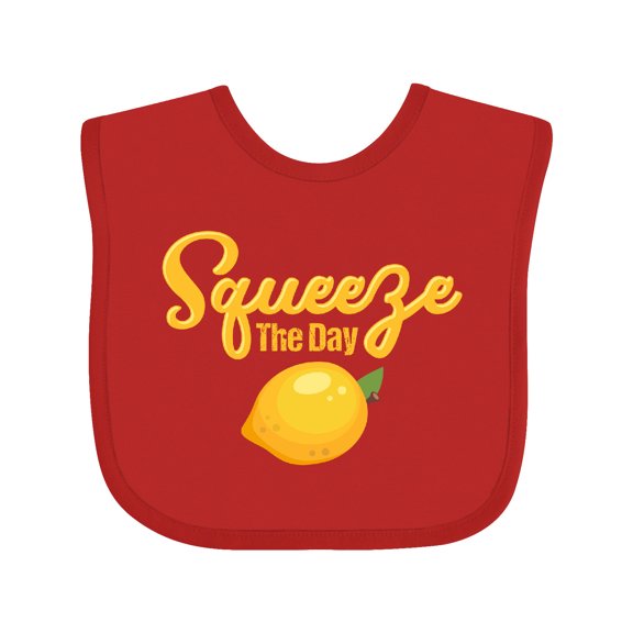Inktastic Lemon Squeeze The Day Boys or Girls Baby Bib