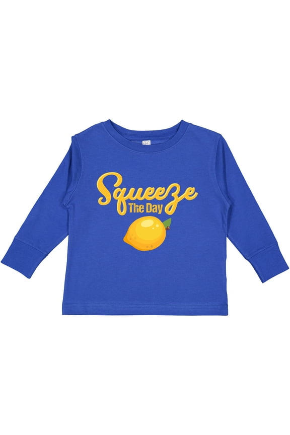 Lemon Squeeze the Day Boys or Girls Long Sleeve Toddler T-Shirt