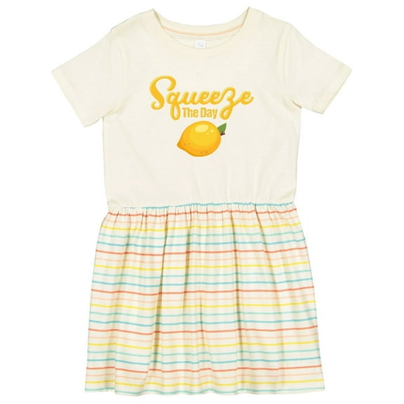 Inktastic Lemon Squeeze the Day Girls Toddler Dress