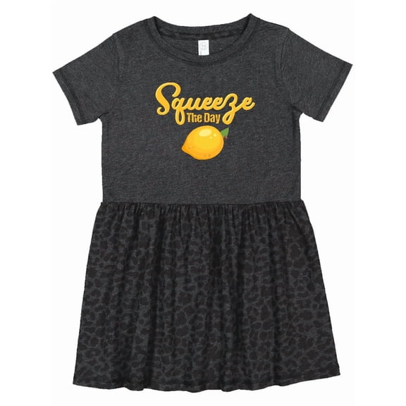 Inktastic Lemon Squeeze the Day Girls Toddler Dress