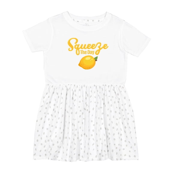 Inktastic Lemon Squeeze the Day Girls Toddler Dress