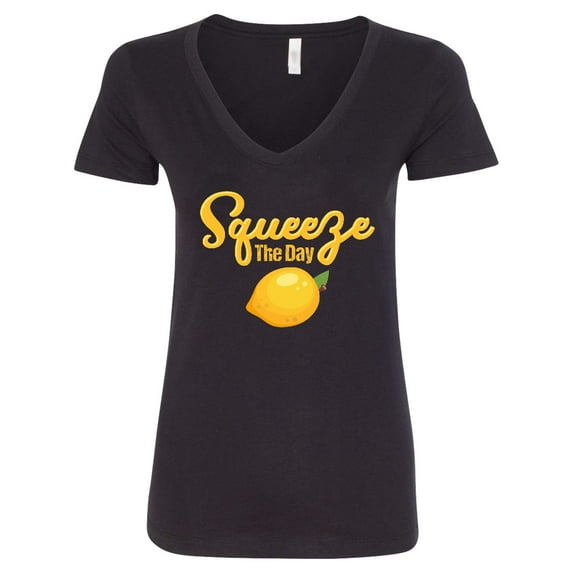Inktastic Lemon Squeeze the Day Women's V-Neck T-Shirt