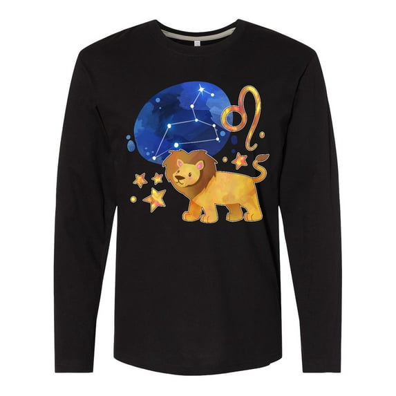 Inktastic Leo Constellation Zodiac Sign Illustration Long Sleeve T-Shirt