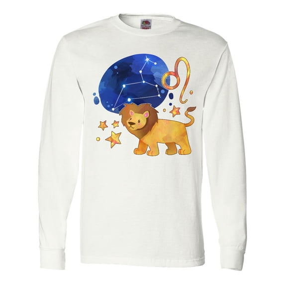Inktastic Leo Constellation Zodiac Sign Illustration Long Sleeve T-Shirt